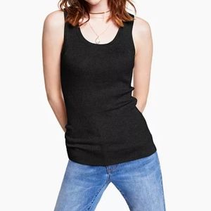 Levi's XS Black Ribbed Scoop Neck Woman's Tank Top